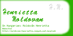 henrietta moldovan business card