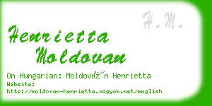 henrietta moldovan business card